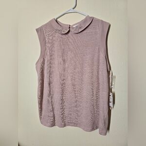 LC Lauren Conrad Purple Muscle Tee Fitted Peter Pan Collar